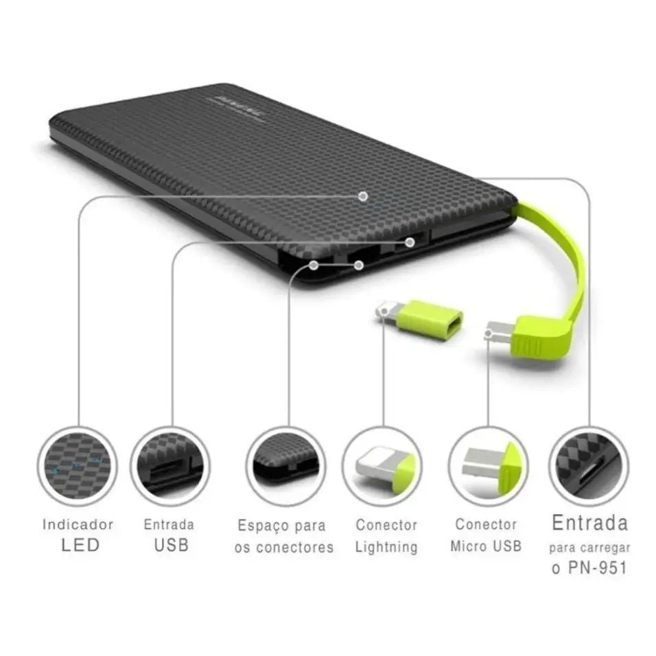 Carregador Portátil 10.000mAh